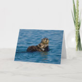 Niedliche Kleintiere | Mutter und Baby Sea Otter Karte (Vorderseite)
