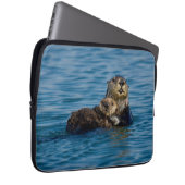 Niedliche Kleintiere | Mutter und Baby Sea Otter Laptopschutzhülle (Vorne Rechts)