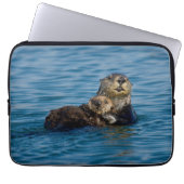Niedliche Kleintiere | Mutter und Baby Sea Otter Laptopschutzhülle (Vorderseite)