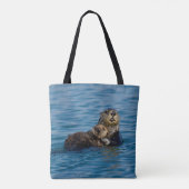 Niedliche Kleintiere | Mutter und Baby Sea Otter Tasche (Rückseite)