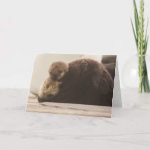 Niedliche Kleintiere Neugeborene Otter Pup Karte