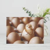 Niedliche Kleintiere | New Baby Chick Dankeskarte (Stehend Vorderseite)