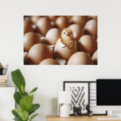Niedliche Kleintiere | New Baby Chick Poster (Heimbüro)