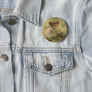 Niedliche Kleintiere   Niedlich Baby Lion Cub Button