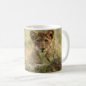 Niedliche Kleintiere | Niedlich Baby Lion Cub Kaffeetasse (VorderseiteRechts)