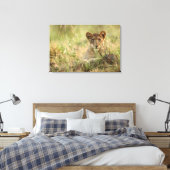 Niedliche Kleintiere | Niedlich Baby Lion Cub Leinwanddruck (Insitu (Schlafzimmer))