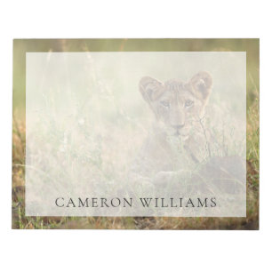Niedliche Kleintiere Niedlich Baby Lion Cub Notizblock