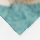 Niedliche Kleintiere | Niedlich Corgi Puppy Smile Fleecedecke (Ecke)