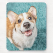 Niedliche Kleintiere | Niedlich Corgi Puppy Smile Mousepad (Vorne)