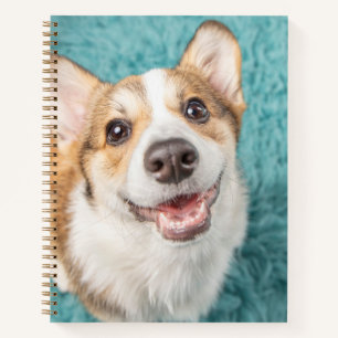 Niedliche Kleintiere Niedlich Corgi Puppy Smile Notizblock