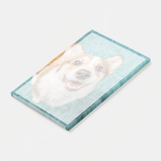 Niedliche Kleintiere | Niedlich Corgi Puppy Smile Post-it Klebezettel (angewinkelt)