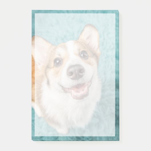 Niedliche Kleintiere | Niedlich Corgi Puppy Smile Post-it Klebezettel (Vorderseite)