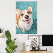 Niedliche Kleintiere | Niedlich Corgi Puppy Smile Poster (Heimbüro)