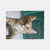 Niedliche Kleintiere | Niedlich Tabby Kitten Fleecedecke (Vorderseite (Horizontal))
