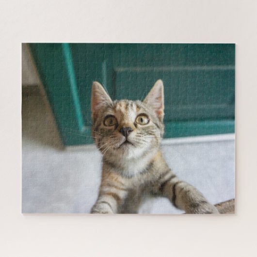 Niedliche Kleintiere | Niedlich Tabby Kitten Puzzle (Horizontal)