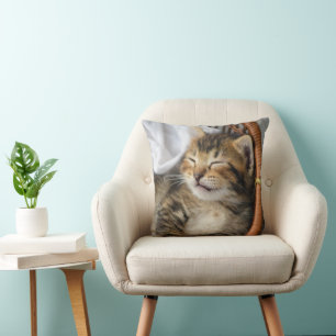 Niedliche Kleintiere   Niedlicher Tabby Cat Sleepi Kissen