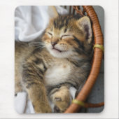 Niedliche Kleintiere | Niedlicher Tabby Cat Sleepi Mousepad (Vorne)