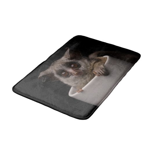 Niedliche Kleintiere | Niedliches Bushbaby Badematte (Schrägansicht)