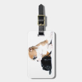 Niedliche Kleintiere | Old Tyme British Bulldog Gepäckanhänger (Vorderseite vertikal)