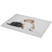 Niedliche Kleintiere | Old Tyme British Bulldog Schneidebrett (Ecke)
