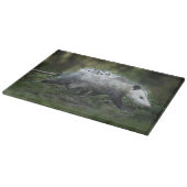 Niedliche Kleintiere | Opossum-Mama und Kinder Schneidebrett (Ecke)