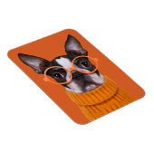 Niedliche Kleintiere | Orange Boston Terrier Magnet (Rechte Seite)
