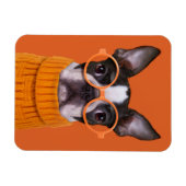 Niedliche Kleintiere | Orange Boston Terrier Magnet (Horizontal)
