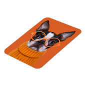 Niedliche Kleintiere | Orange Boston Terrier Magnet (Linke Seite)