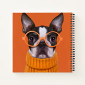 Niedliche Kleintiere | Orange Boston Terrier Notizblock (Rückseite)
