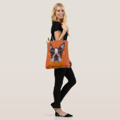 Niedliche Kleintiere | Orange Boston Terrier Tasche (Am Model)