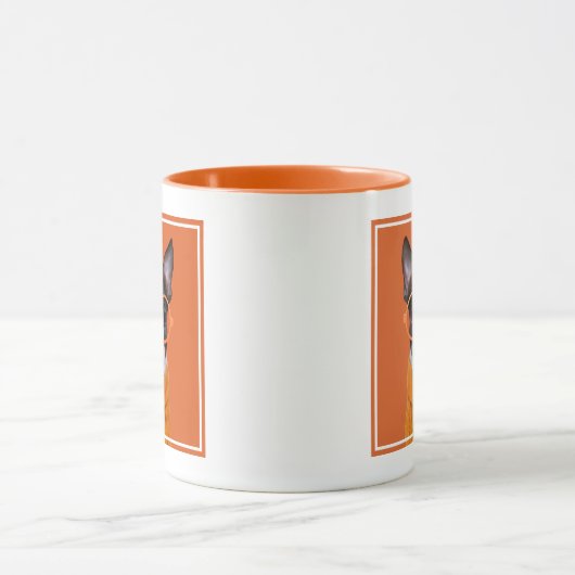 Niedliche Kleintiere | Orange Boston Terrier Tasse (Zentrum)