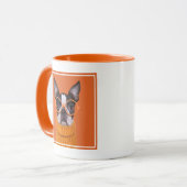 Niedliche Kleintiere | Orange Boston Terrier Tasse (Vorderseite Links)