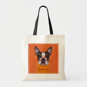 Niedliche Kleintiere   Orange Boston Terrier Tragetasche