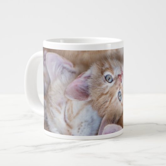 Niedliche Kleintiere | Orange Kitten Pile Jumbo-Tasse (Vorderseite Links)