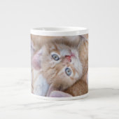 Niedliche Kleintiere | Orange Kitten Pile Jumbo-Tasse (Vorderseite)