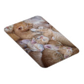 Niedliche Kleintiere | Orange Kitten Pile Magnet (Rechte Seite)