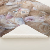 Niedliche Kleintiere | Orange Kitten Pile Sherpadecke (3/4)