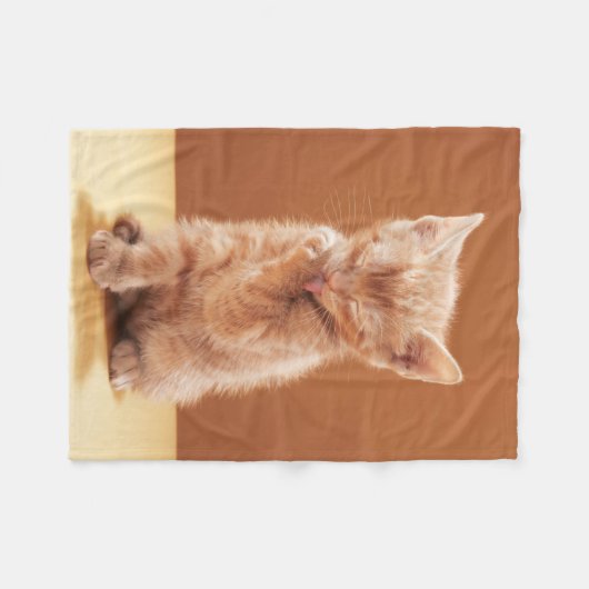 Niedliche Kleintiere | Orange Tabby Kitten Fleecedecke (Vorderseite (Horizontal))