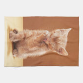 Niedliche Kleintiere | Orange Tabby Kitten Geschirrtuch (Horizontal)