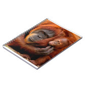 Niedliche Kleintiere | Orangutan Mama & Baby Notizblock (Linke Seite)