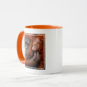 Niedliche Kleintiere | Orangutan Mama & Baby Tasse (Vorderseite Links)
