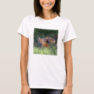 Niedliche Kleintiere   Paar von Red Fox Kit Geschw T-Shirt