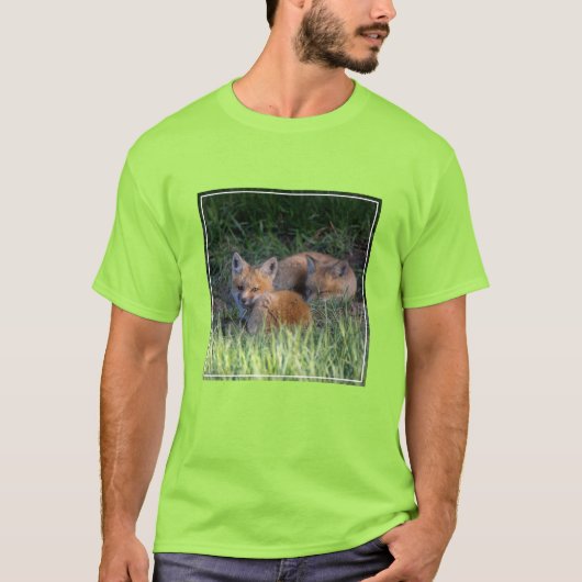 Niedliche Kleintiere | Paar von Red Fox Kit Geschw T-Shirt (Vorderseite)