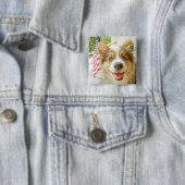 Niedliche Kleintiere | Patriotic Corgi Puppy Button (Beispiel)