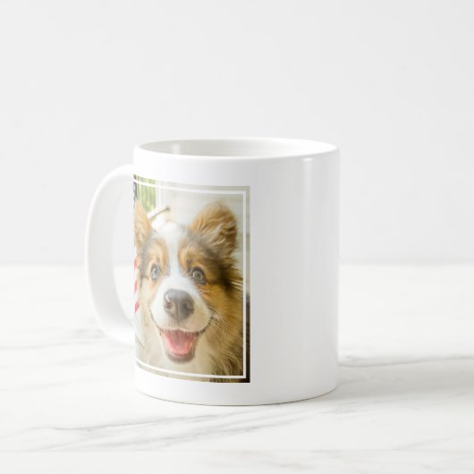 Niedliche Kleintiere | Patriotic Corgi Puppy Kaffeetasse (Vorderseite Links)