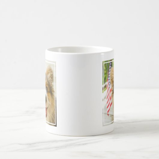 Niedliche Kleintiere | Patriotic Corgi Puppy Kaffeetasse (Mittel)
