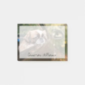 Niedliche Kleintiere | Pekingese Welpe im Auto Post-it Klebezettel (Vorderseite)