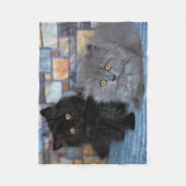 Niedliche Kleintiere | Persische Kätzchen auf der Fleecedecke (Vorderseite)