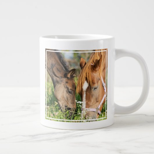 Niedliche Kleintiere | Pferdekälte Jumbo-Tasse (Rechts)