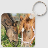 Niedliche Kleintiere | Pferdekälte Schlüsselanhänger (Rückseite)